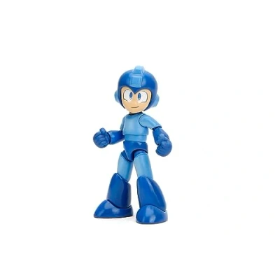 Afbeelding van Jada Toys Mega Man figuur (11,5 cm) beweegbaar verzamel en actiefiguur uit de Megaman videospelserie met hoofd, handen alternatieve accessoires, voor fans verzamelaars vanaf