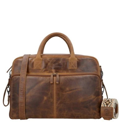 Afbeelding van Hide &amp; Stitches Next Navajo Luiertas Bruin 100% Leer
