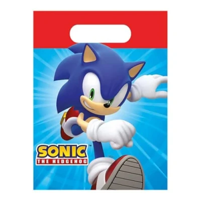 Afbeelding van Sonic Papieren Traktatiezakjes 4 stuks