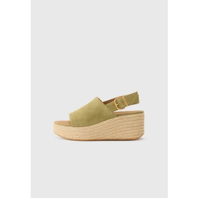 Afbeelding van Fitflop Sandales compensées Platfforms pour femme, Vert militaire, 42 EU