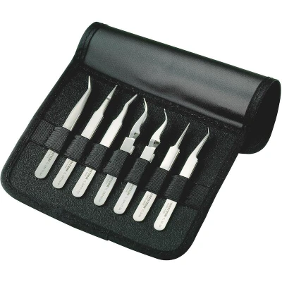 Image de BAHCO 9854 Pince à épiler SMD en coffret 7 pièces