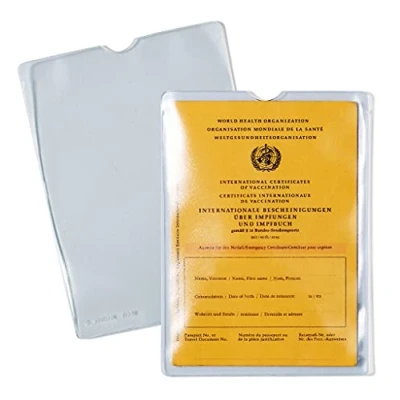 Afbeelding van HERMA 1332 vaccinatiepaspoort (110 x 155 mm, transparant) voor en kruidenbewijs, 10 paspoorthoezen