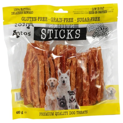 Afbeelding van Antos Chicken D&#039;Light Sticks 400 gram kip