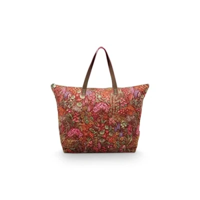 Afbeelding van Pip Studio Tilda Tote Bag Querida Quilted Velvet Tas Rood 66x20x44cm