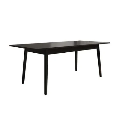 Afbeelding van Meubella Eetkamertafel Monor Zwart eiken 200 cm Uitschuifbaar