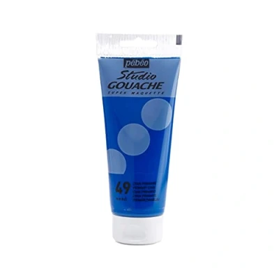 Afbeelding van Pébéo gouache kleur, 100 ml, tube fijne kwaliteit, ideaal voor studie, 1 met cyaan primer
