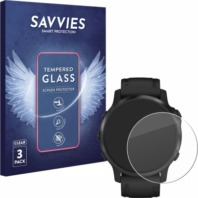 Afbeelding van Savvies Glas Screenprotector voor Garmin Fenix 6S Pro Gehard Beschermglas 9H (3 Stuks)