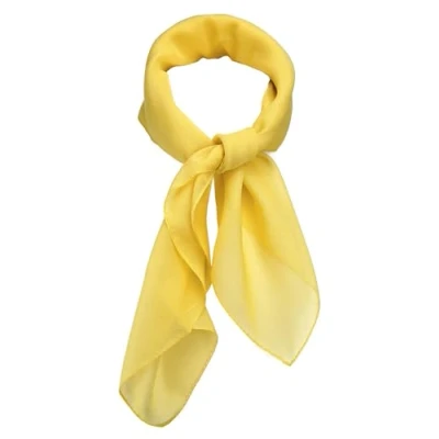 Afbeelding van TigerTie Fijne chiffon sjaal voor dames, effen, afmetingen: 58 x cm, Geel.