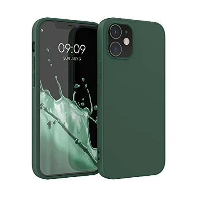 Afbeelding van kwmobile telefoonhoesje geschikt voor Apple iPhone 12 / Pro Hoesje smartphone Back cover in mosgroen