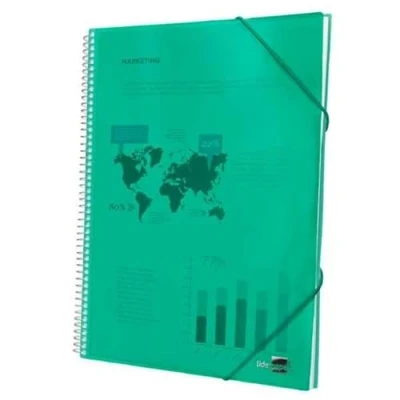 Afbeelding van Liderpapel EC11, Project folder, A4, Groen, Elastische band, 310 mm, 250 mm