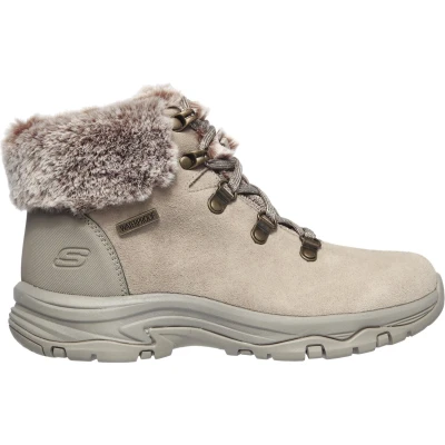 Afbeelding van Skechers Trego Falls Finest Snowboots, Dames, Maat: 40, Taupe suede nylon Veloursleer