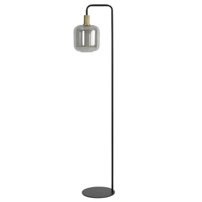 Afbeelding van Lekar vloerlamp 155 cm antiek brons/smoke glas