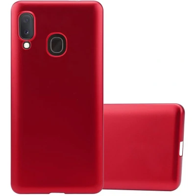 Afbeelding van Cadorabo Hoesje geschikt voor Samsung Galaxy A10e / A20e in METALLIC ROOD Beschermhoes gemaakt van flexibel TPU silicone Case Cover