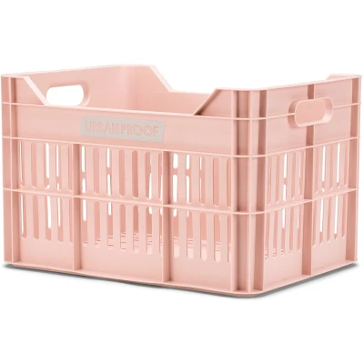 Afbeelding van Urban Proof fietskrat 30L pastel pink Recycled 40x30x25cm