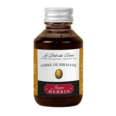 Afbeelding van Jacques Herbin 17041T inktfles om te schrijven, 100 ml, vulpen, rollerbalpen, Birma barnsteen