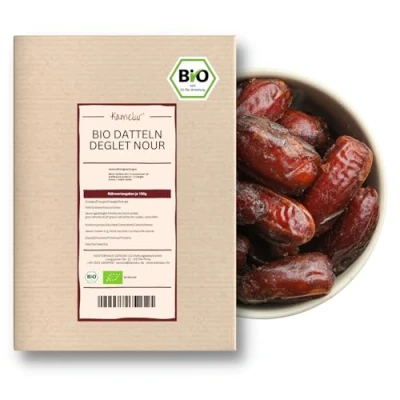 Afbeelding van 5 kg biologische Deglet Nour dadels zonder pit natuurlijke en gedroogde uit Tunesië, toevoegingen
