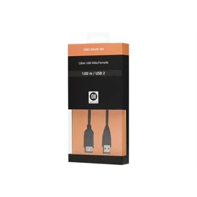 Image de Rallonge USB 2.0 (A Mâle/A Femelle) d&#039;1,80m