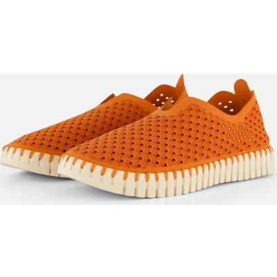 Afbeelding van Ilse Jacobsen Tulip Instappers, Dames, Maat: 37, Orange Textiel