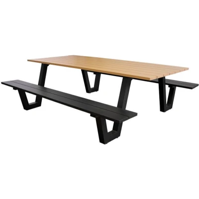 Afbeelding van Sens Line Lorenzo Picknicktafel 180cm Bruin Aluminium