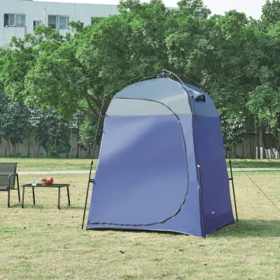 Afbeelding van Automatische douche tent Ayas 150x150x200 cm blauw en grijs pro.tec