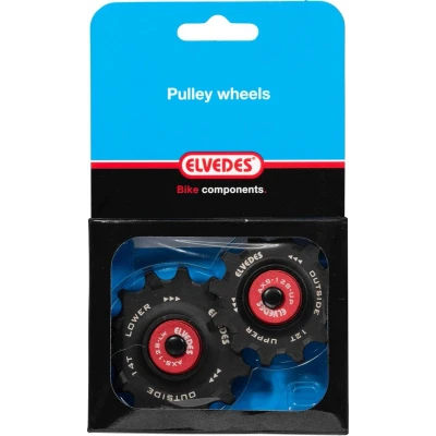 Afbeelding van Elvedes Derailleurwieltjes 2020098 12t+14t Keramisch Zwart/rood