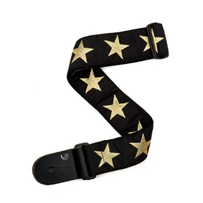 Image de D&#039;Addario 20T05 Sangle tissée pour guitare, Gold Star