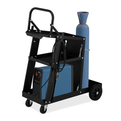 Afbeelding van Relaxdays laskar tot 90 kg voor lasapparaat 88 x 40 71 cm laswagen zwart