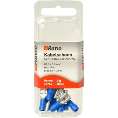 Afbeelding van Kabelschoen contra vlakstekker 1,5 2,5mm² 10st in blister