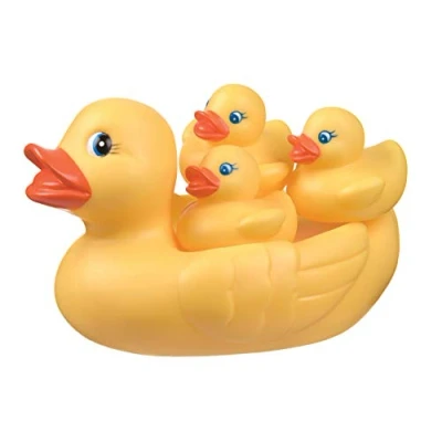 Afbeelding van Playgro Badeendjes Familie Volledig Afgesloten Schimmelvrij Mama eend en 3 eendjes BPA vrij
