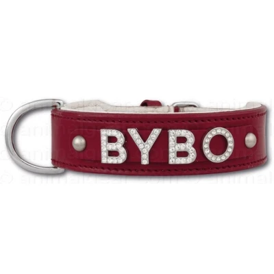 Afbeelding van Doxtasy Hondenhalsband met naam Medium Red