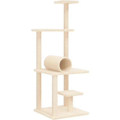 Afbeelding van Kattenmeubel met sisal krabpalen 136 cm crmekleurig