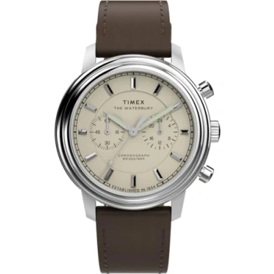 Afbeelding van Timex Waterbury Metropolitan TW2Y23500 Horloge Leer Bruin Ø 41 mm