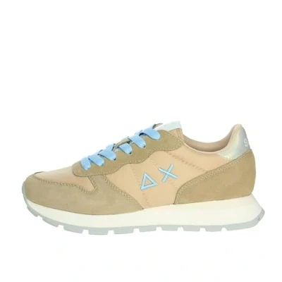 Afbeelding van Sun68 ALLY Solid Sneakers laag, Dames, Maat: 40, Beige Leer en textiel