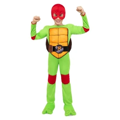 Afbeelding van Funidelia Raphael kostuum Ninja Turtles voor jongens &amp; Cartoon kinderkostuum en accessoires Halloween, carnaval feesten. Maat 13 15 jaar