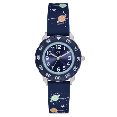 Afbeelding van Cool Time Kinderhorloge met siliconen band, Donkerblauw, Modern