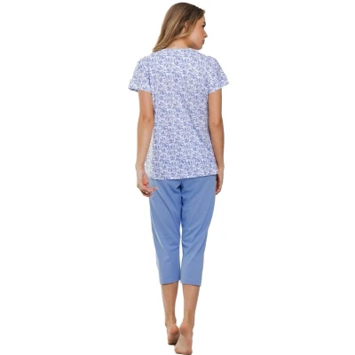 Afbeelding van Grafische katoenen pyjama Pastunette Blauw Maat 38