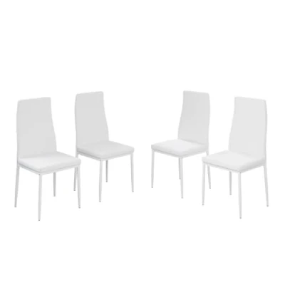Afbeelding van Vicco Grand Eetkamerstoel 42.5 x 48 cm Set van 4 Wit