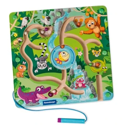 Afbeelding van Ravensburger PLAY+ Houten magnetisch doolhof In de jungle Vanaf 18 maanden Franse versie 34018