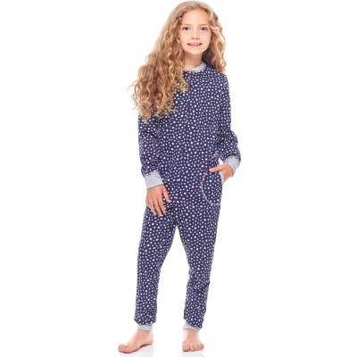 Afbeelding van Merry Style Kinder Pyjama ronde hals lange mouwen broek met zakken Katoen MS MS10 186 PJ Marine Sterne Melange 146 152