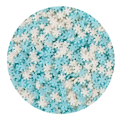 Afbeelding van BrandNewCake Confetti Sneeuwvlokken Blauw/Wit 500gr.