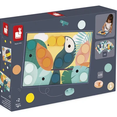 Afbeelding van Janod MIJN Eerste Mosaic Bordspellen voor kinderen, Maat: One Size, Multi coloured
