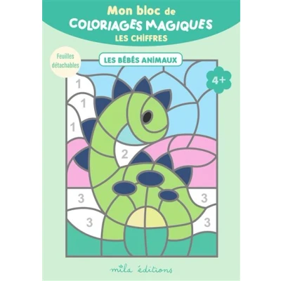 Image de Mon bloc de coloriages magiques Les chiffres bébés animaux