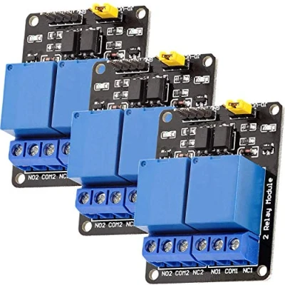Afbeelding van AZDelivery 3 x 2 Relay Module 5V met Optocoupler Low Level Trigger compatibel Arduino Inclusief E Book!