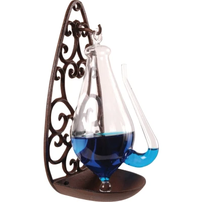 Afbeelding van Esschert Design Weerglas met gietijzeren houder 0,5L TH31