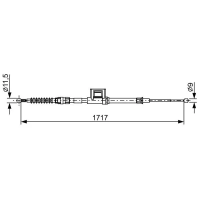 Afbeelding van Bosch Handremkabel 1 987 482 644