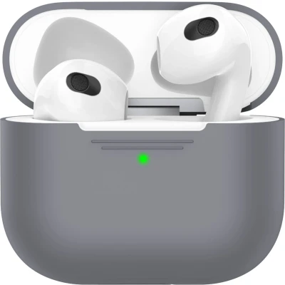 Afbeelding van KeyBudz Hoesje schokbestendig Geschikt voor AirPods 3 (2021) Elevate Series case lichtgrijs