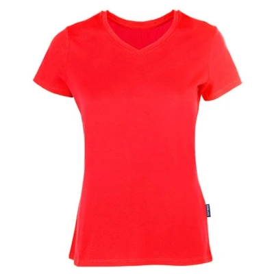 Afbeelding van Damesshirt &#039;Luxury V Neck Tee&#039; met korte mouwen Red XS