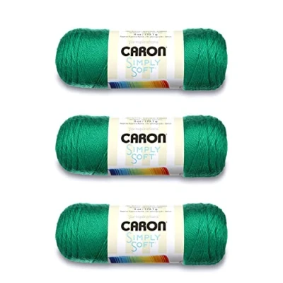 Afbeelding van Caron Simply Soft Kelly Acrylwol, 3 x 170 g, 300 m, 4 gekamde mediums, groen