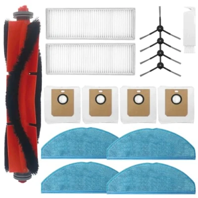 Afbeelding van HomeTimes Reserveonderdelen voor Philips Homerun serie 7000 XU7100/01 XU7100/02 robotstofzuiger met 4 dweilpads, 1 rubberen borstel, zijborstels, 2 HEPA filters, zakken