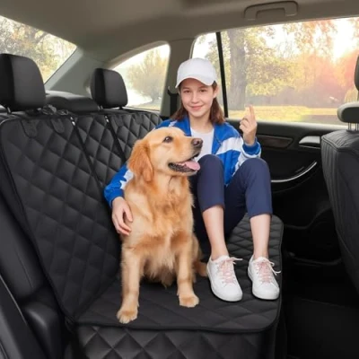 Afbeelding van Alfheim Autohoes voor honden, universele pasvorm de meeste auto&#039;s, waterdichte en krasbestendige achterbankhoes, reizen wasbaar antislip